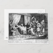 Mary Toft, die anscheinend Kaninchen geboren hat Postkarte (Vorne/Hinten)