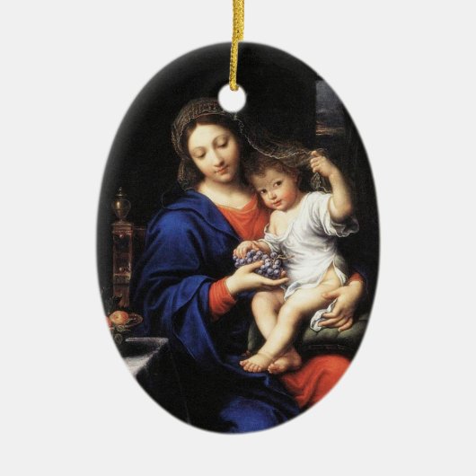 Mary-u. Baby-Jesus-Verzierung Keramik Ornament (Vorne)