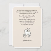 Mary unakulates Herz Karfreitags Ostern Feiertagskarte (Rückseite)