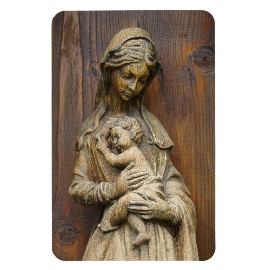 Mary und Baby Jesus Magnet (Vertikal)