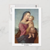 Mary und Christ Child von Raffael Postkarte (Vorne/Hinten)