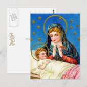 Mary und das schlafende Baby Jesus Postkarte (Vorne/Hinten)