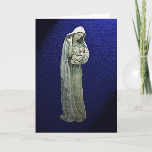 Mary und die Christkindliche Weihnachtskarte Feiertagskarte (Vorderseite)