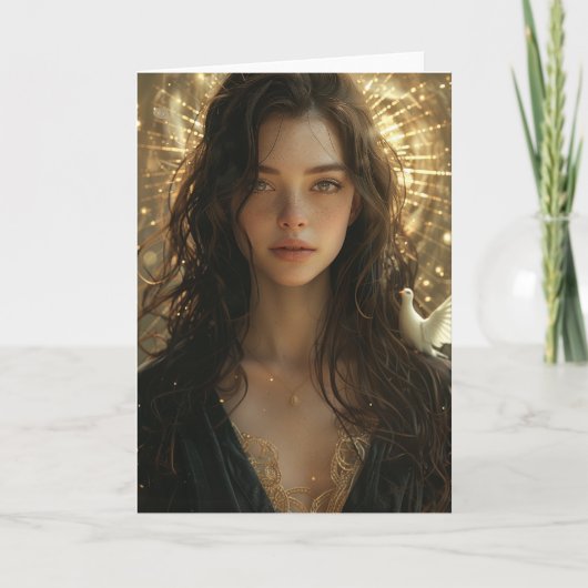 Mary und die Dove Karte (Vorderseite)