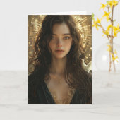 Mary und die Dove Karte (Gelbe Blume)