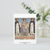 Mary und die Heiligen Dominic und Thomas Postkarte (Stehend Vorderseite)