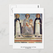 Mary und die Heiligen Dominic und Thomas Postkarte (Vorne/Hinten)