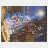 MARY und J0SEPH Fleecedecke (Vorderseite (Horizontal))