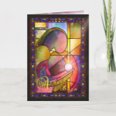 Mary und Jesus Baby A KIND IST GEBORENE Karte (Vorderseite)