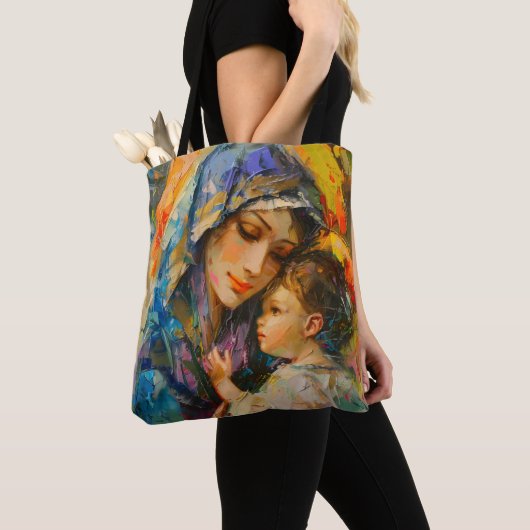 Mary und Jesus Expressionismus Tasche (Von Nahem)