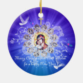 Mary und Jesus Keramik Ornament (Hinten)