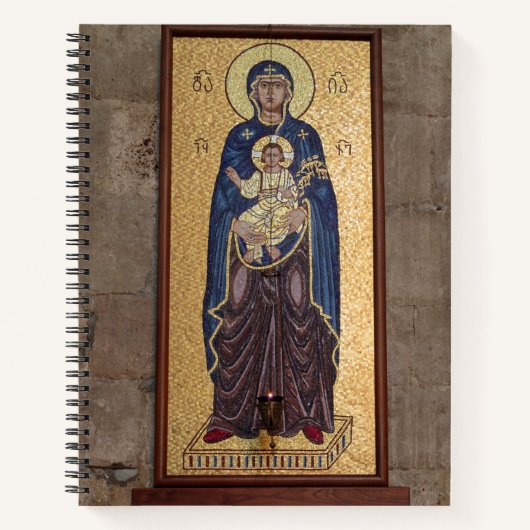 Mary und Jesus Mosaik Notizbuch (Vorderseite)
