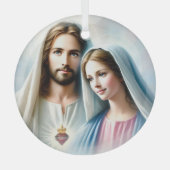 Mary und Jesus Ornament Aus Glas (Vorderseite)