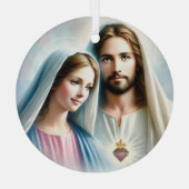 Mary und Jesus Ornament Aus Glas (Rückseite)