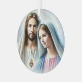 Mary und Jesus Ornament Aus Glas (Vorderseite links)