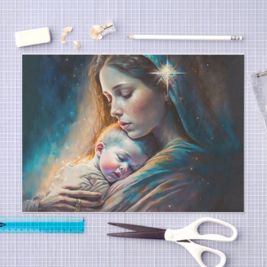 Mary und Jesus Seidenpapier (Handwerk)