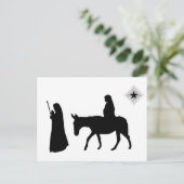 Mary und Joseph Silhouette Postkarte (Stehend Vorderseite)