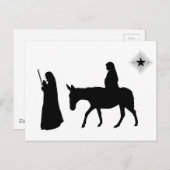 Mary und Joseph Silhouette Postkarte (Vorne/Hinten)