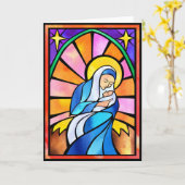 Mary und Kind Karte (Gelbe Blume)