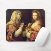 Mary und Martha (Öl auf Platte) Mousepad (Mit Mouse)