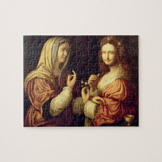 Mary und Martha (Öl auf Platte) Puzzle (Horizontal)