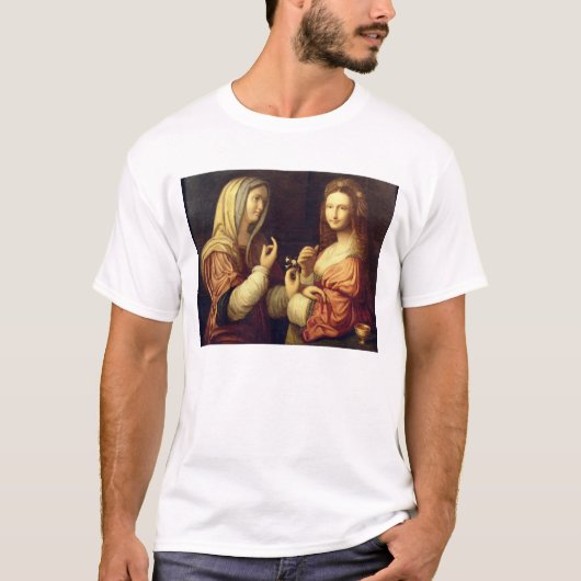 Mary und Martha (Öl auf Platte) T-Shirt (Vorderseite)