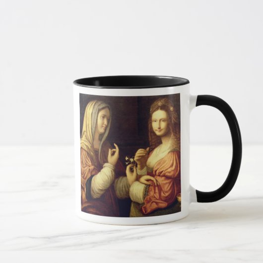 Mary und Martha (Öl auf Platte) Tasse (Rechts)