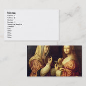 Mary und Martha (Öl auf Platte) Visitenkarte (Vorne/Hinten)