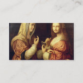 Mary und Martha (Öl auf Platte) Visitenkarte (Rückseite)