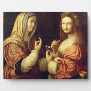 Mary und Martha (Öl auf Tafel) Fotoplatte