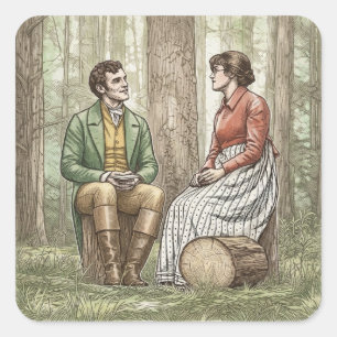 Mary und Tom in "The Other Bennet Sister" Quadratischer Aufkleber