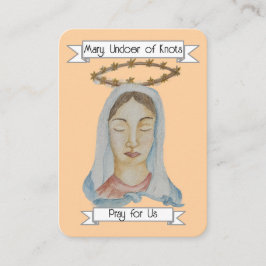 Mary, Undoer of Knots Prayer Card Visitenkarte