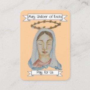 Mary, Undoer of Knots Prayer Card Visitenkarte