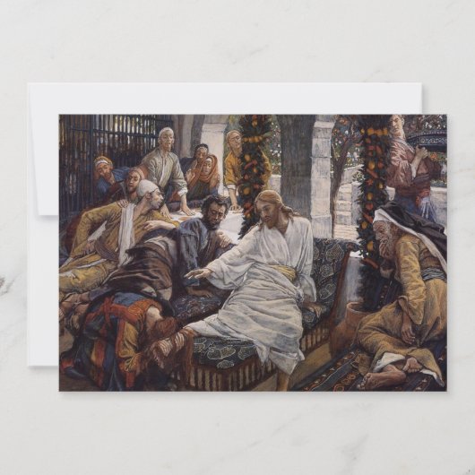 Mary Washing Jesus Feet Einladung (Vorderseite)
