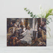 Mary Washing Jesus Feet Einladung (Stehend Vorderseite)