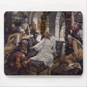 Mary Washing Jesus Feet Mousepad