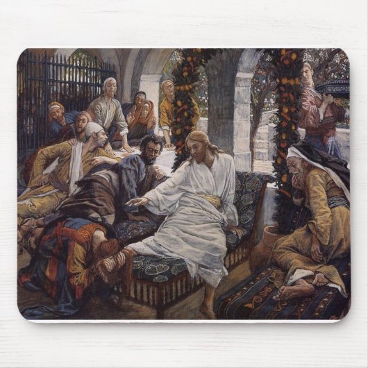 Mary Washing Jesus Feet Mousepad (Vorne)