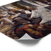 Mary Washing Jesus Feet Poster (Ecke)