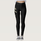 Mary white gold Handwriting Hose Leggings (Vorderseite)