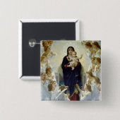 Mary with Angels - Regina Angelorum Button (Vorne & Hinten)