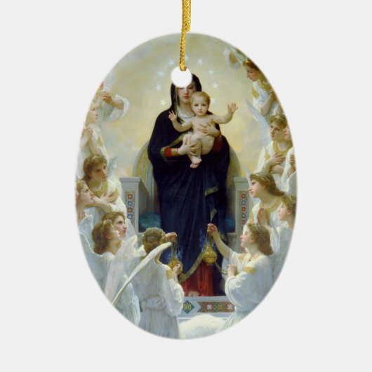 Mary with Angels - Regina Angelorum Keramikornament (Vorne)