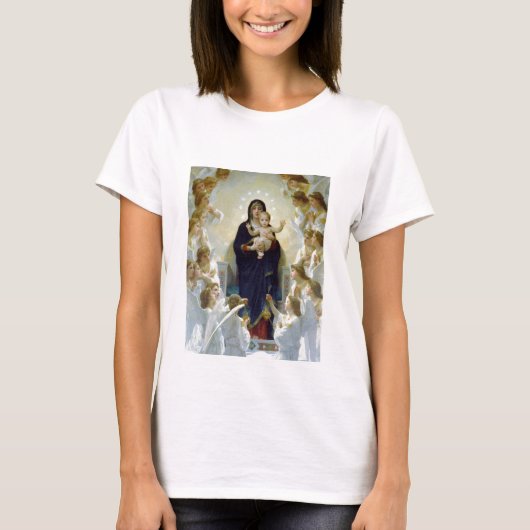 Mary with Angels - Regina Angelorum T-Shirt (Vorderseite)