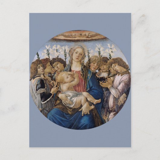 Mary with Child and Singing Angeli by Botticelli Postkarte (Vorderseite)