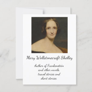 Mary Wollstonecraft Shelley - Frankenstein Author Postkarte