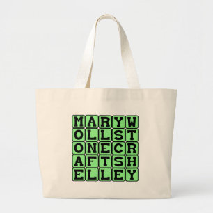 Mary Wollstonecraft Shelley, Frankenstein-Autorin Jumbo Stoffbeutel