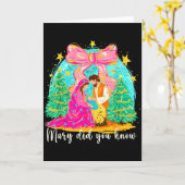 Mary wusstest du Christliche Weihnachtskrippe Weih Karte (Gelbe Blume)