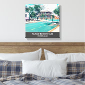 Maryborough Australia Vintage Art Leinwanddruck (Insitu (Schlafzimmer))
