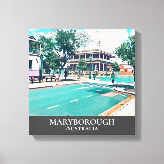Maryborough Australia Vintage Art Leinwanddruck (Vorderseite)