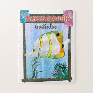 Maryborough Australien Tropisches Reiseplakat Puzzle