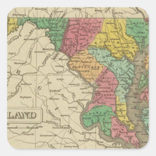 Maryland 5 quadratischer aufkleber